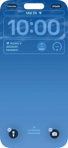 Si deseas personalizar la vista de la fecha en la pantalla de bloqueo, pulsa el widget de la fecha y sigue las indicaciones de la pantalla para seleccionar la vista de widgets deseada. Si deseas personalizar la vista de la fecha en la pantalla de bloqueo, pulsa el widget de la fecha y sigue las indicaciones de la pantalla para seleccionar la vista de widgets deseada.