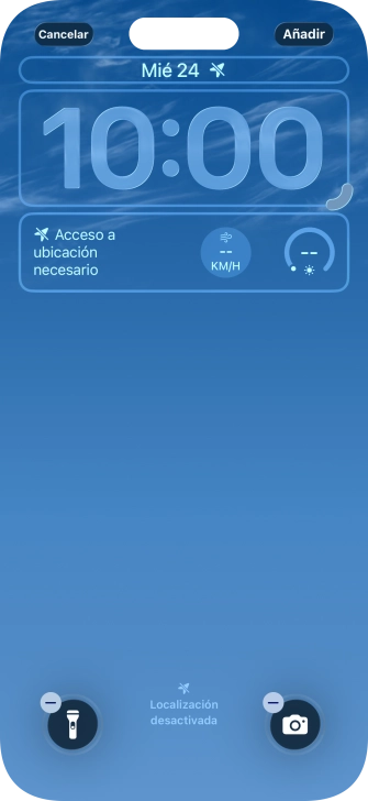 Si deseas personalizar la vista de la fecha en la pantalla de bloqueo, pulsa el widget de la fecha y sigue las indicaciones de la pantalla para seleccionar la vista de widgets deseada. Si deseas personalizar la vista de la fecha en la pantalla de bloqueo, pulsa el widget de la fecha y sigue las indicaciones de la pantalla para seleccionar la vista de widgets deseada.
