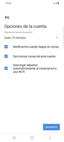 Si aparece en la pantalla esta imagen, tu cuenta de correo electrónico ha sido reconocida y configurada automáticamente. Sigue las indicaciones de la pantalla para introducir más información y terminar la configuración. Si aparece en la pantalla esta imagen, tu cuenta de correo electrónico ha sido reconocida y configurada automáticamente. Sigue las indicaciones de la pantalla para introducir más información y terminar la configuración.