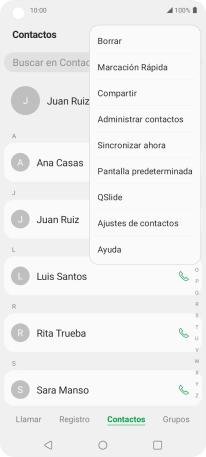 Pulsa Administrar contactos. Pulsa Administrar contactos.
