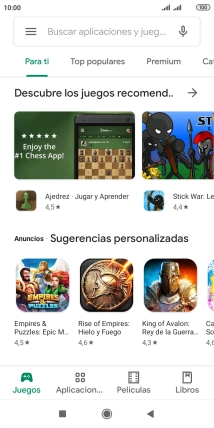 Pulsa en el campo de búsqueda.
