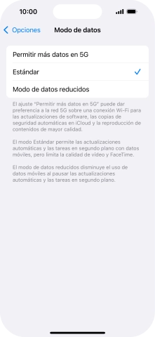 Pulsa el ajuste deseado.