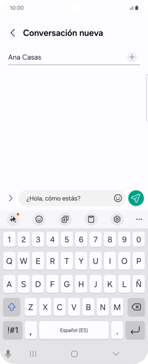 Crea un nuevo mensaje y escribe el texto deseado. Crea un nuevo mensaje y escribe el texto deseado.