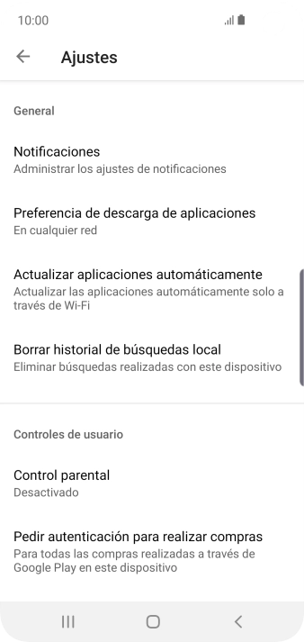 Pulsa Actualizar aplicaciones automáticamente. Pulsa Actualizar aplicaciones automáticamente.