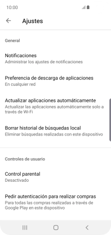 Pulsa Actualizar aplicaciones automáticamente. Pulsa Actualizar aplicaciones automáticamente.