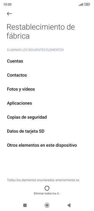 Pulsa Eliminar todos los d.... Pulsa Eliminar todos los d....