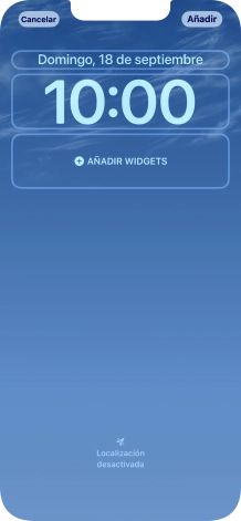 Si deseas personalizar la vista de la fecha en la pantalla de bloqueo, pulsa el widget de la fecha y sigue las indicaciones de la pantalla para seleccionar la vista de widgets deseada. Si deseas personalizar la vista de la fecha en la pantalla de bloqueo, pulsa el widget de la fecha y sigue las indicaciones de la pantalla para seleccionar la vista de widgets deseada.