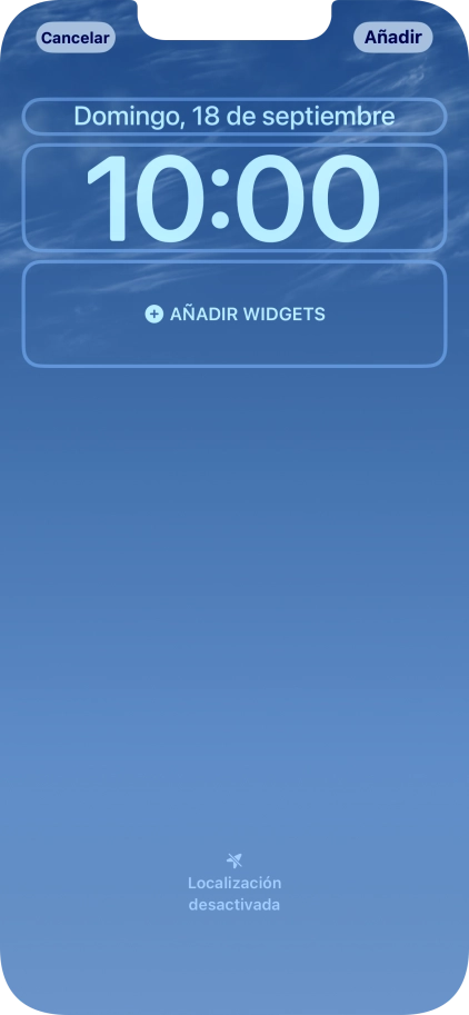 Si deseas personalizar la vista de la fecha en la pantalla de bloqueo, pulsa el widget de la fecha y sigue las indicaciones de la pantalla para seleccionar la vista de widgets deseada. Si deseas personalizar la vista de la fecha en la pantalla de bloqueo, pulsa el widget de la fecha y sigue las indicaciones de la pantalla para seleccionar la vista de widgets deseada.