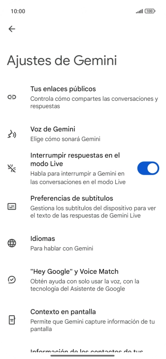 Sigue las indicaciones de la pantalla para seleccionar los ajustes deseados. Sigue las indicaciones de la pantalla para seleccionar los ajustes deseados.