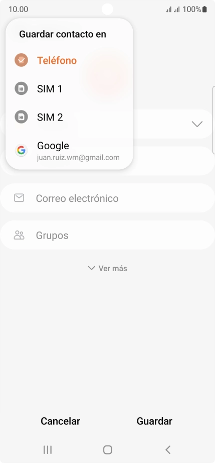 Pulsa Teléfono.