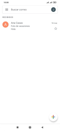 Pulsa el icono de cuenta de correo electrónico. Pulsa el icono de cuenta de correo electrónico.