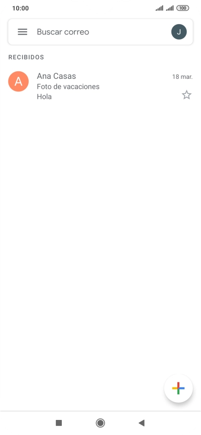 Pulsa el icono de cuenta de correo electrónico. Pulsa el icono de cuenta de correo electrónico.