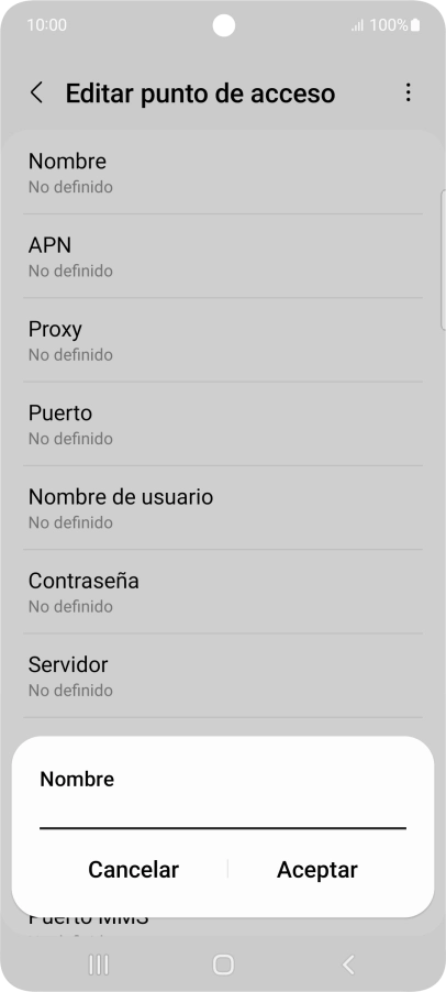 Introduce Vodafone Internet y pulsa Aceptar. Introduce Vodafone Internet y pulsa Aceptar.