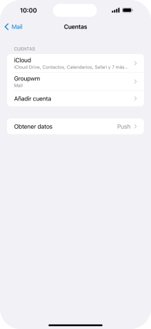 Pulsa el nombre de la cuenta de correo electrónico que acabas de crear. Pulsa el nombre de la cuenta de correo electrónico que acabas de crear.