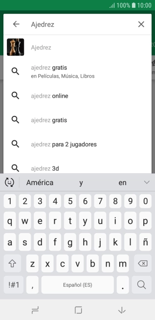 Introduce el nombre del tema o de la app y pulsa el icono de búsqueda.