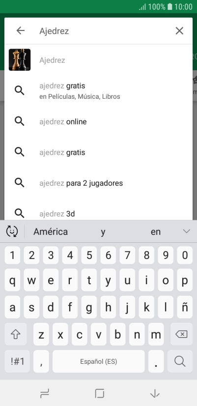 Introduce el nombre del tema o de la app y pulsa el icono de búsqueda.