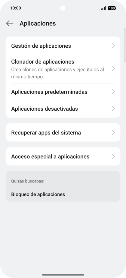 Pulsa Gestión de aplicaciones. Pulsa Gestión de aplicaciones.