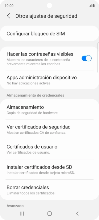 Pulsa Configurar bloqueo de SIM. Pulsa Configurar bloqueo de SIM.