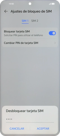 Introduce tu código PIN y pulsa ACEPTAR. Introduce tu código PIN y pulsa ACEPTAR.