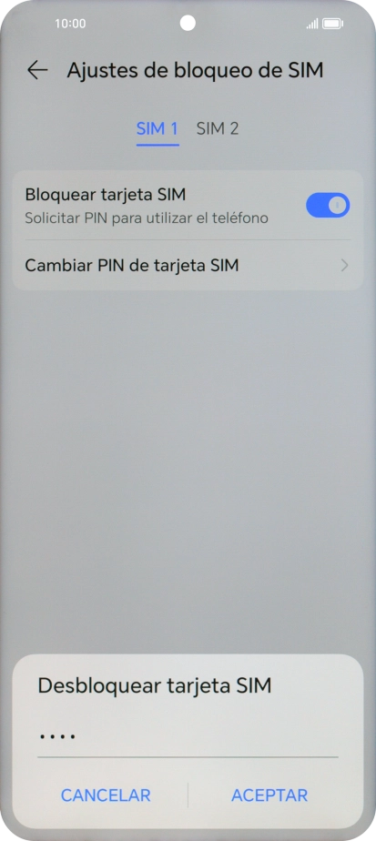 Introduce tu código PIN y pulsa ACEPTAR. Introduce tu código PIN y pulsa ACEPTAR.
