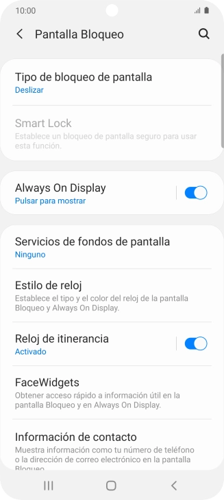 Pulsa Tipo de bloqueo de pantalla. Pulsa Tipo de bloqueo de pantalla.