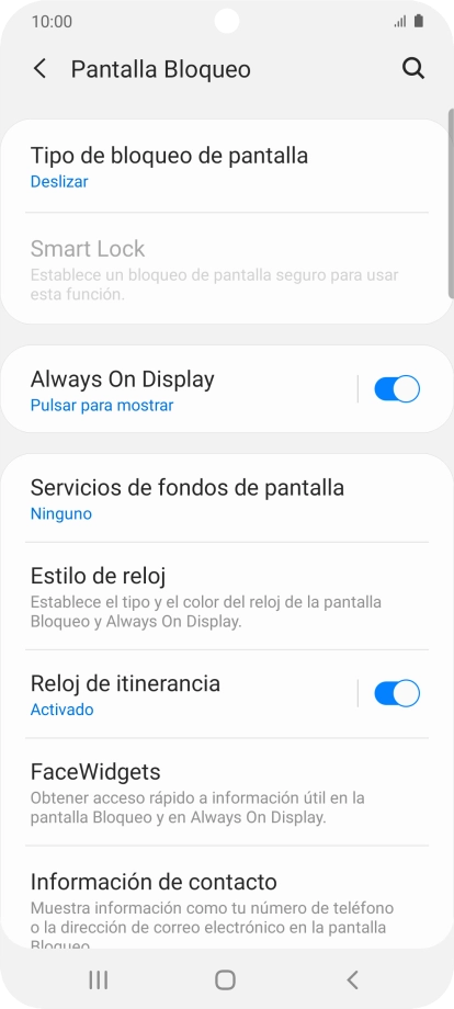 Pulsa Tipo de bloqueo de pantalla. Pulsa Tipo de bloqueo de pantalla.