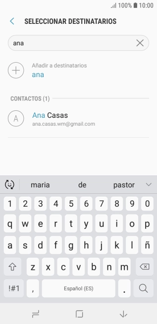 Pulsa el contacto deseado. Pulsa el contacto deseado.