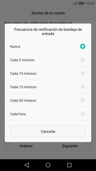 Pulsa el ajuste deseado. Pulsa el ajuste deseado.