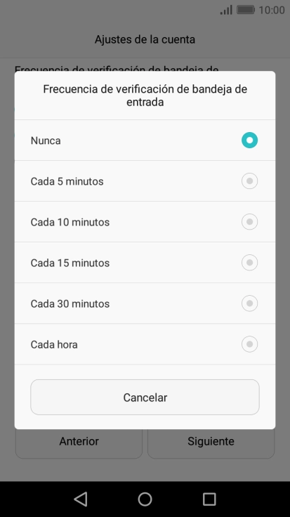Pulsa el ajuste deseado. Pulsa el ajuste deseado.