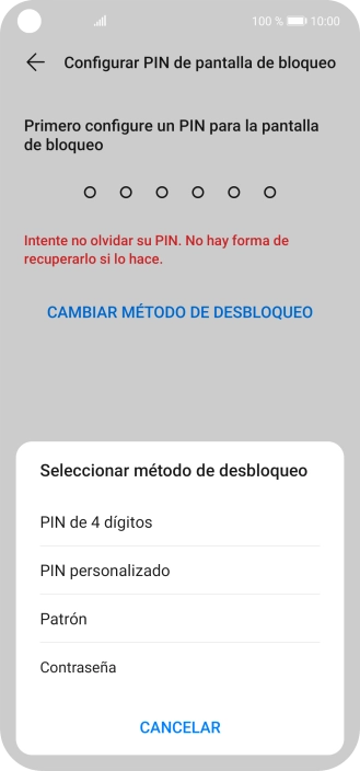 Pulsa el código de seguridad deseado y sigue las indicaciones de la pantalla para crear un código de seguridad del teléfono adicional. Pulsa el código de seguridad deseado y sigue las indicaciones de la pantalla para crear un código de seguridad del teléfono adicional.