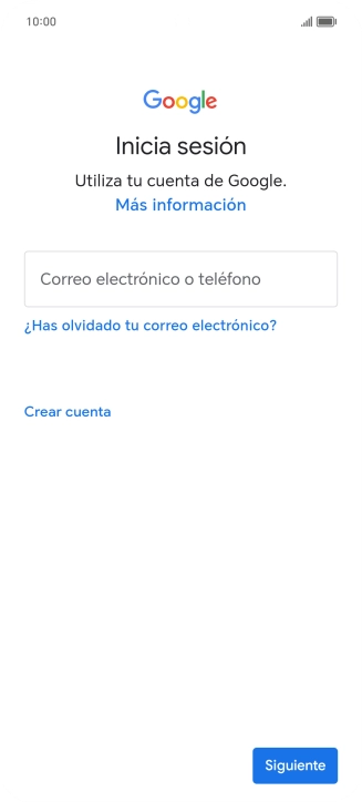 Si no tienes una cuenta de Google, pulsa Crear cuenta y sigue las indicaciones de la pantalla para ver cómo crear una cuenta nueva. Si no tienes una cuenta de Google, pulsa Crear cuenta y sigue las indicaciones de la pantalla para ver cómo crear una cuenta nueva.