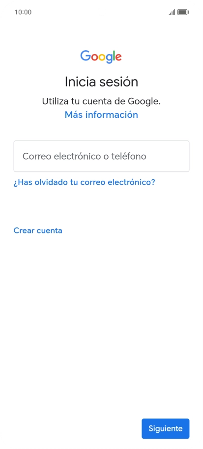 Si no tienes una cuenta de Google, pulsa Crear cuenta y sigue las indicaciones de la pantalla para ver cómo crear una cuenta nueva. Si no tienes una cuenta de Google, pulsa Crear cuenta y sigue las indicaciones de la pantalla para ver cómo crear una cuenta nueva.
