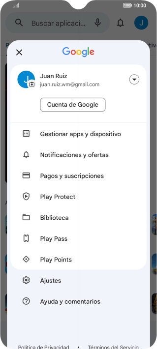 Pulsa Gestionar apps y dispositivo.