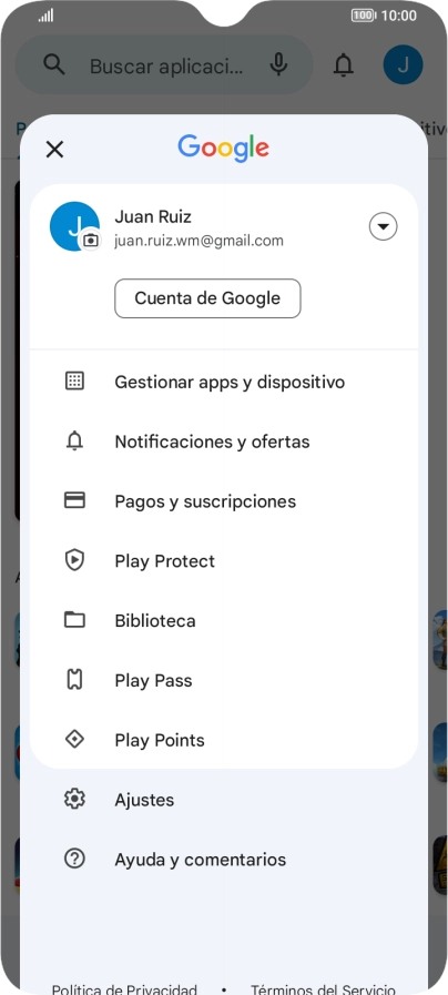 Pulsa Gestionar apps y dispositivo.