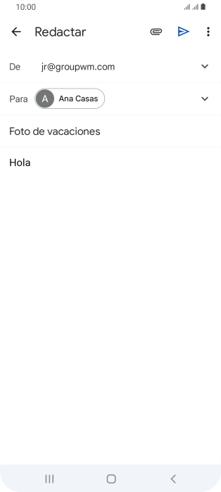 Pulsa el icono de anexos. Pulsa el icono de anexos.
