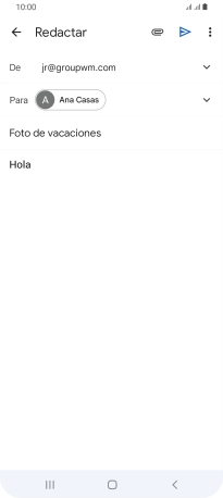 Pulsa el icono de anexos. Pulsa el icono de anexos.