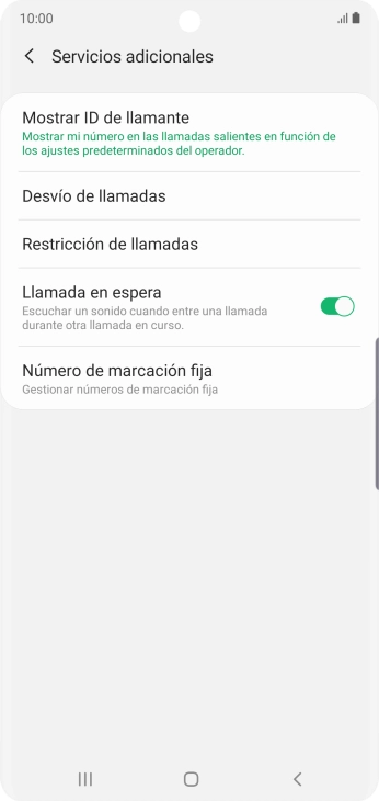 Pulsa el indicador junto a 