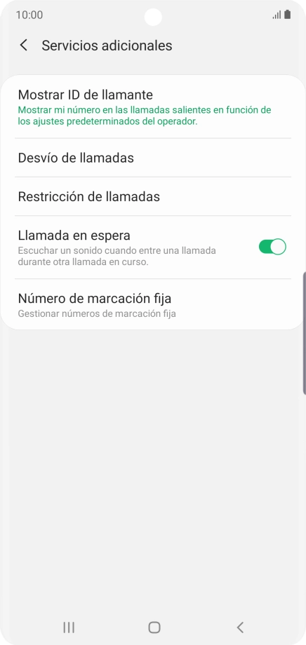 Pulsa el indicador junto a 