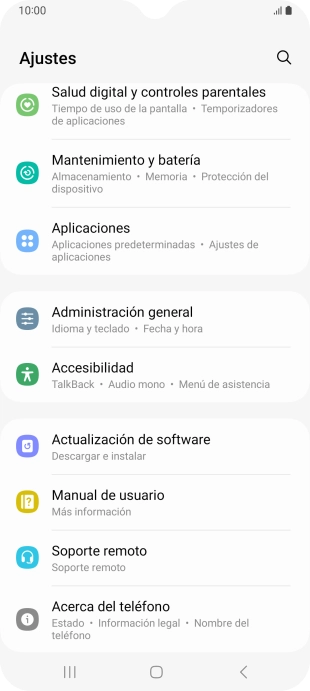 Pulsa Administración general. Pulsa Administración general.
