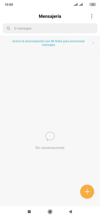 Pulsa el icono de nuevo mensaje. Pulsa el icono de nuevo mensaje.