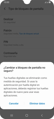 Pulsa Eliminar datos. Pulsa Eliminar datos.