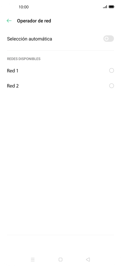 Pulsa la red deseada. Pulsa la red deseada.