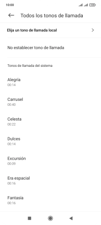 Pulsa Elija un tono de llamada local. Pulsa Elija un tono de llamada local.