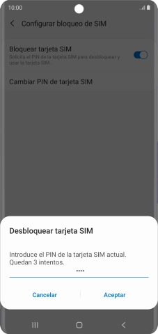 Introduce tu código PIN y pulsa Aceptar. Introduce tu código PIN y pulsa Aceptar.