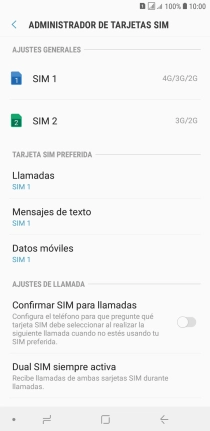 Pulsa la tarjeta SIM deseada. Pulsa la tarjeta SIM deseada.