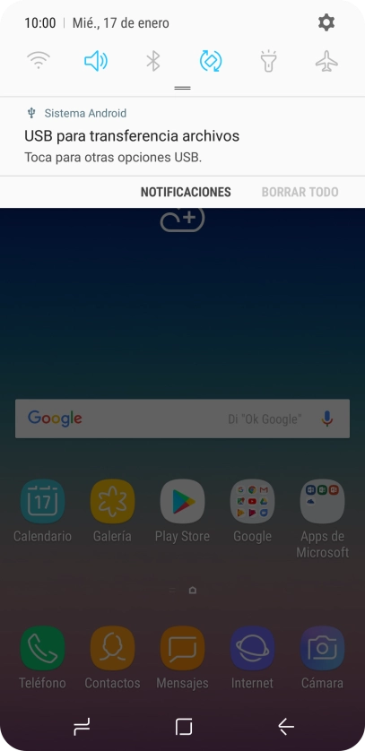 Pulsa Toca para otras opciones USB.. Pulsa Toca para otras opciones USB..