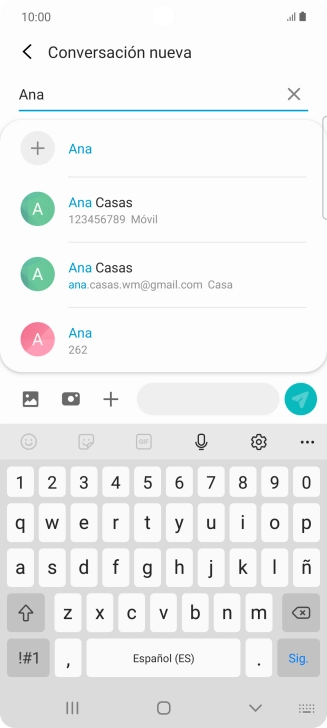 Pulsa el contacto deseado. Pulsa el contacto deseado.