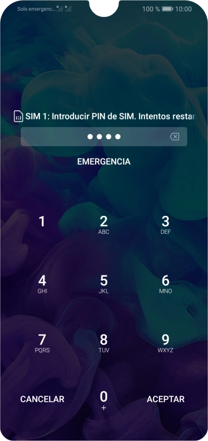 Si lo solicita el teléfono, introduce el código PIN y pulsa ACEPTAR. Si lo solicita el teléfono, introduce el código PIN y pulsa ACEPTAR.