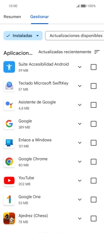 Pulsa la app deseada. Pulsa la app deseada.