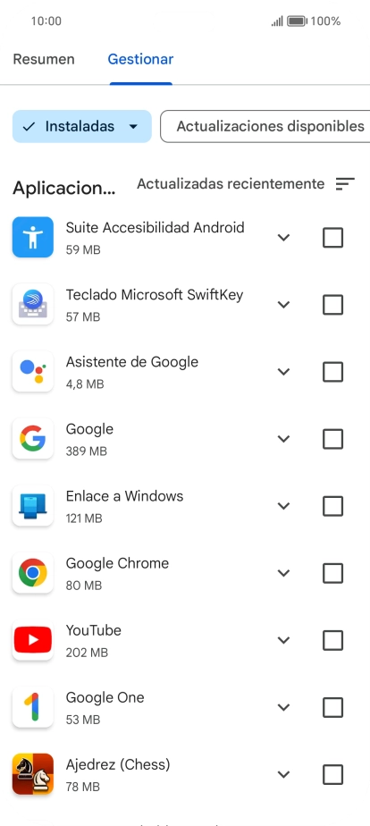 Pulsa la app deseada. Pulsa la app deseada.
